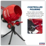 135L Cement Mixer with Stand 550W - Image 13