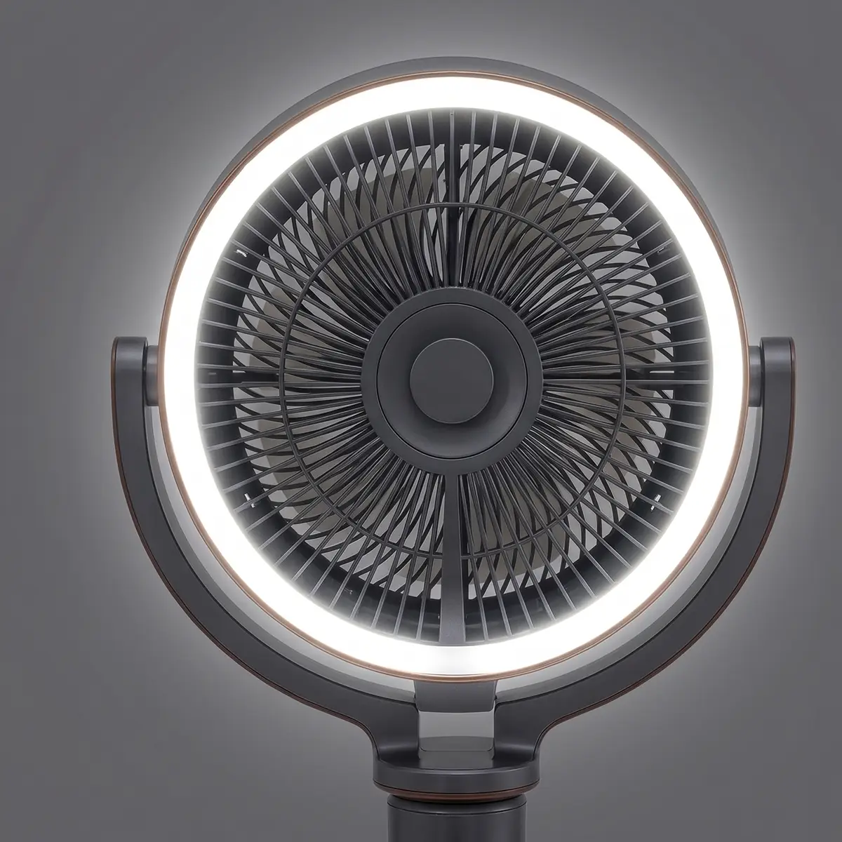 DH264_ACT_LED_BACKLIGHT_PIC3_DFC2068010 Baridi 12" Pedestal Fan with Remote Control, Back Light & 12hr Timer - Grey - Image 1