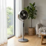 Baridi 12" Pedestal Fan with Remote Control, Back Light & 12hr Timer - Grey - Image 12