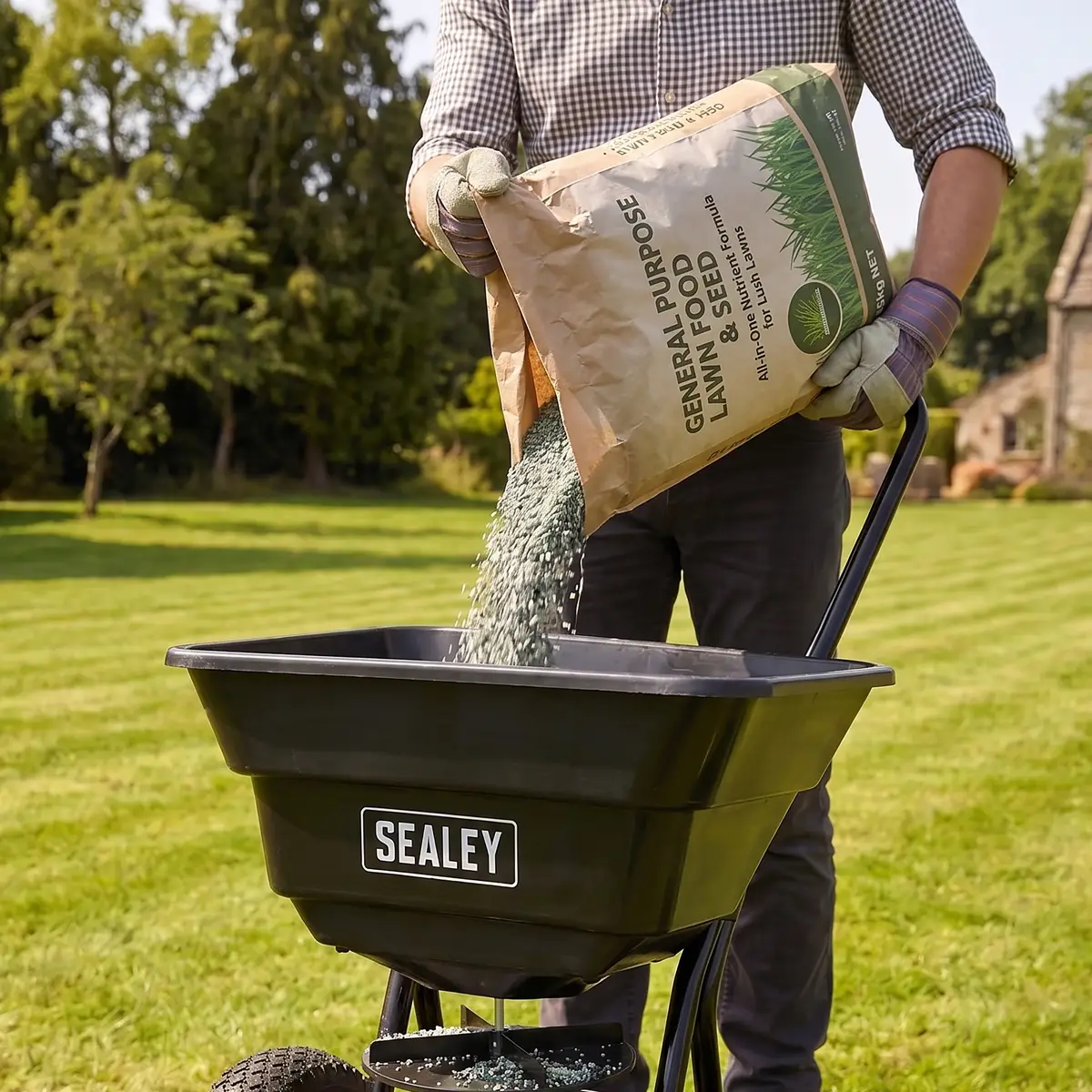 37kg Capacity Walk Behind Broadcast Spreader